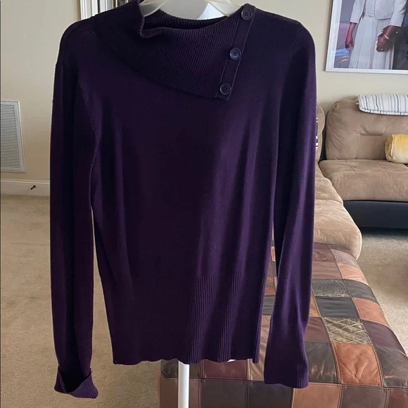 pink rose dress cowl neck sweater Pink Rose Purple Cowl Neck Sweater